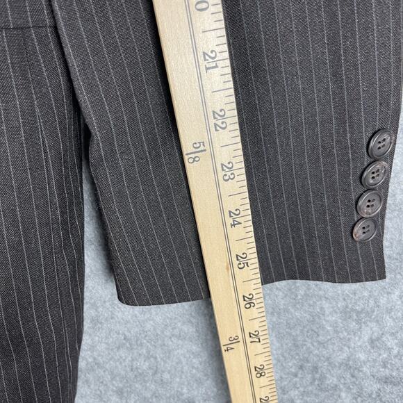 Stafford 3 Piece Suit Brown Striped Blazer 44R Pant 35x29 Vest Classic Career - Picture 6 of 16